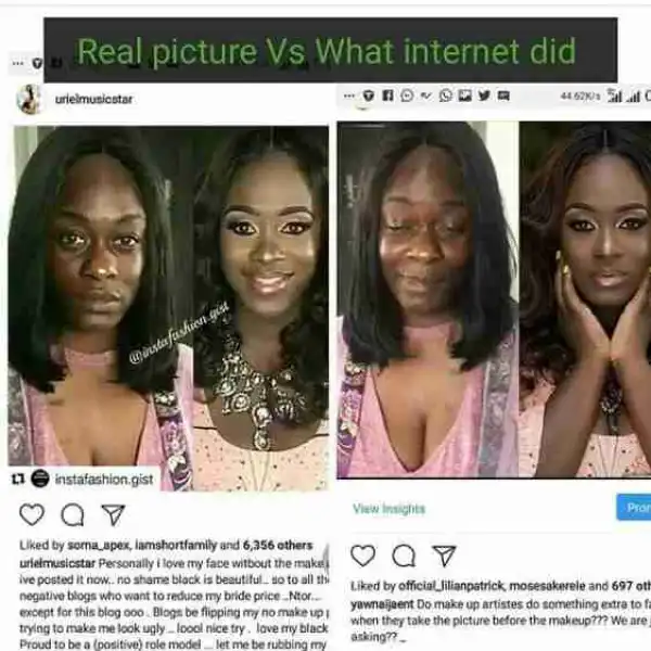 Ex BBN Housemate, Uriel Oputa Reacts To Her Edited Photos That Went Viral Last Week